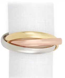 L'Objet THREE RING NAPKIN JEWELS SET OF 4