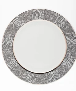 Philippe Deshoulieres BIA THE TABLE MAKASSAR GRAY & PLATINUM | ROYAL LIMOGES