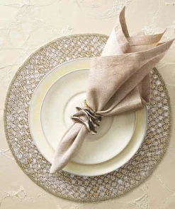 Kim Seybert FLUX NAPKIN RING SILVER THE TABLE