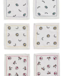 Kim Seybert BOHEMIA COCKTAIL NAPKINS | SET OF 6 TABLE LINENS