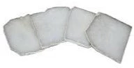 Olympus / Bartky Minerals CLOUDY QUARTZ SQUARE COASTERS WITH SILVER TRIM | SET Of 4 WINE & BAR
