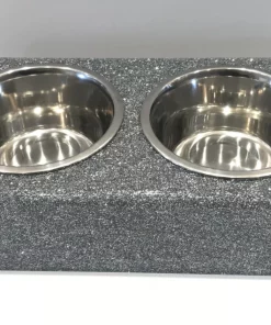 EYE CANDY EYE CANDY ACRYLIC By CH DOG BOWL | SILVER GLITTER