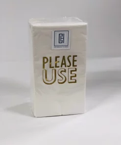 Print Appeal BATH GUEST TOWEL PACK | PLEASE USE | GOLD