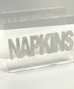 EYE CANDY ACRYLIC NAPKIN HOLDER | MARBLE LETTERS