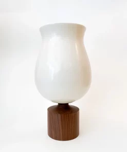 KleinReid THE HOME TEDDY VASE | WHITE & WALNUT