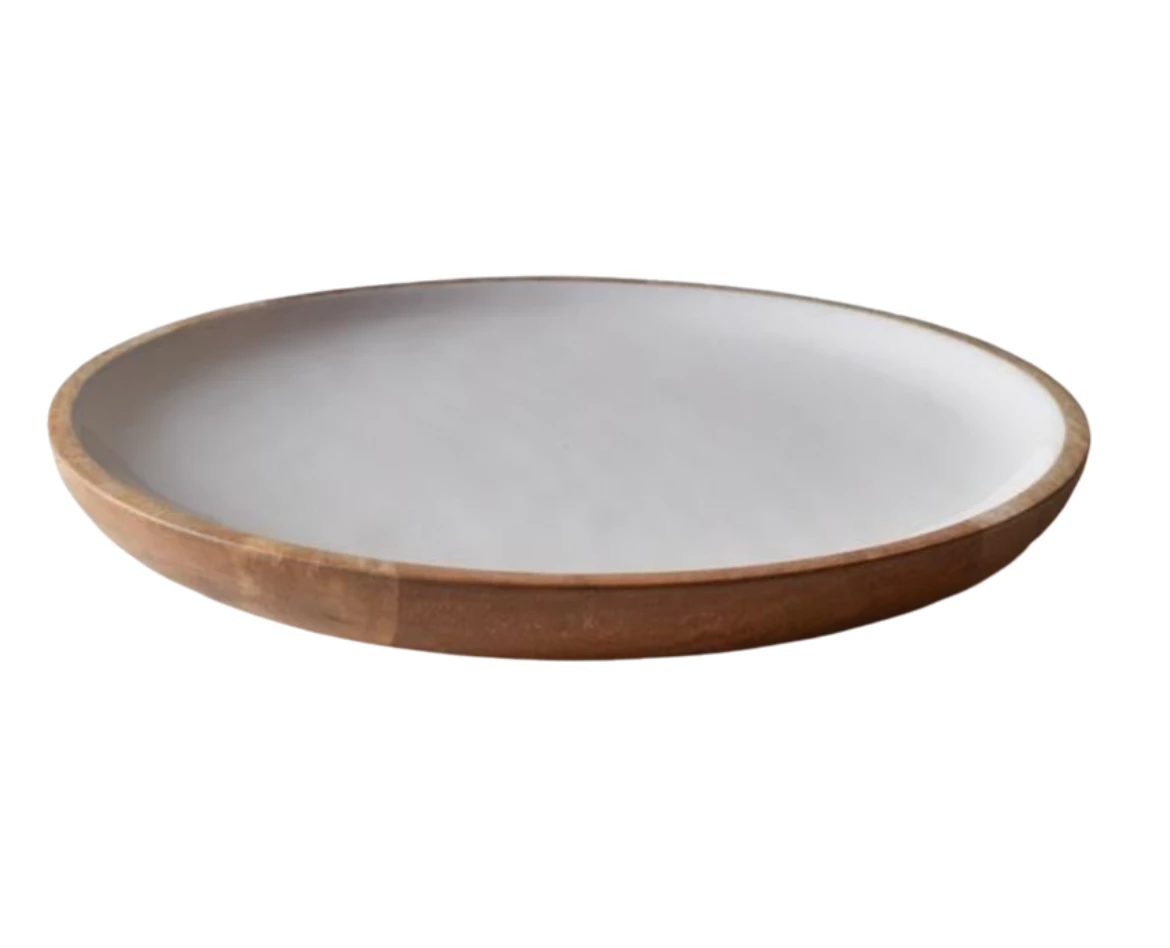 Be Home SERVING MANGO & ENAMEL WOOD PLATTER