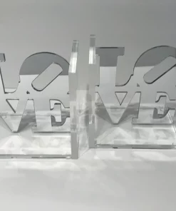 EYE CANDY LOVE BOOKENDS | SILVER MIRROR BOOKS & BOOKENDS