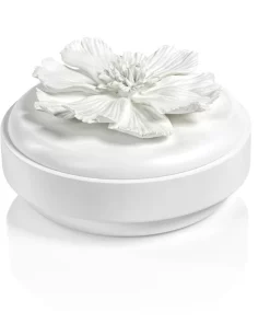 Zodax PORCELAIN BLOSSOM BOX | WHITE