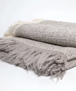 Uniquity BULLOCH WOVEN ALPACA THROW GREY THE HOME