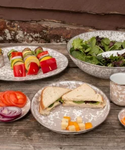 Golden Rabbit SWIRL SERVING TRAY TAUPE-