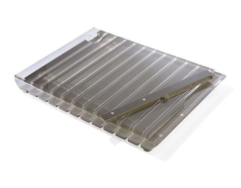 Apeloig Collection STRIPED ACRYLIC CHALLAH BOARD & KNIFE | VARIOUS JUDAICA