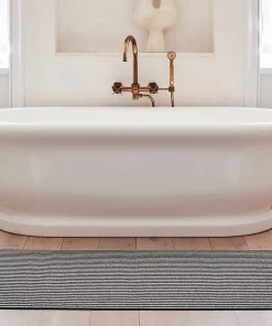 Chilewich FURNITURE IN/OUTDOOR FLOORMAT | BRETON STRIPE SHAG | GRAVEL