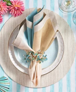 Kim Seybert THE TABLE SPRITZ NAPKIN RING NATURAL