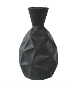 Sagebrook Home MATTE ANGLER VASE | BLACK | LOW THE HOME