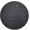 Kim Seybert THE TABLE CROCO PLACEMAT CHARCOAL