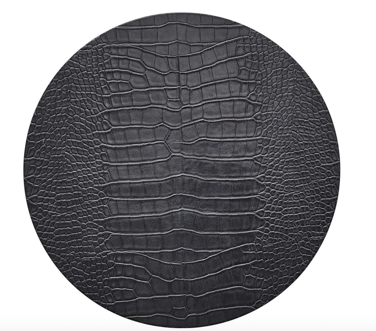 Kim Seybert THE TABLE CROCO PLACEMAT CHARCOAL