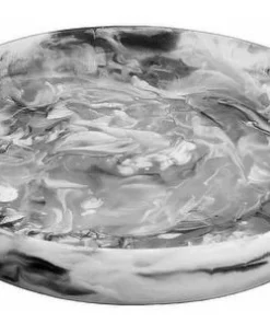 Nashi Home SWIRL RESIN ROUND PLATTER | BLACK | MEDIUM