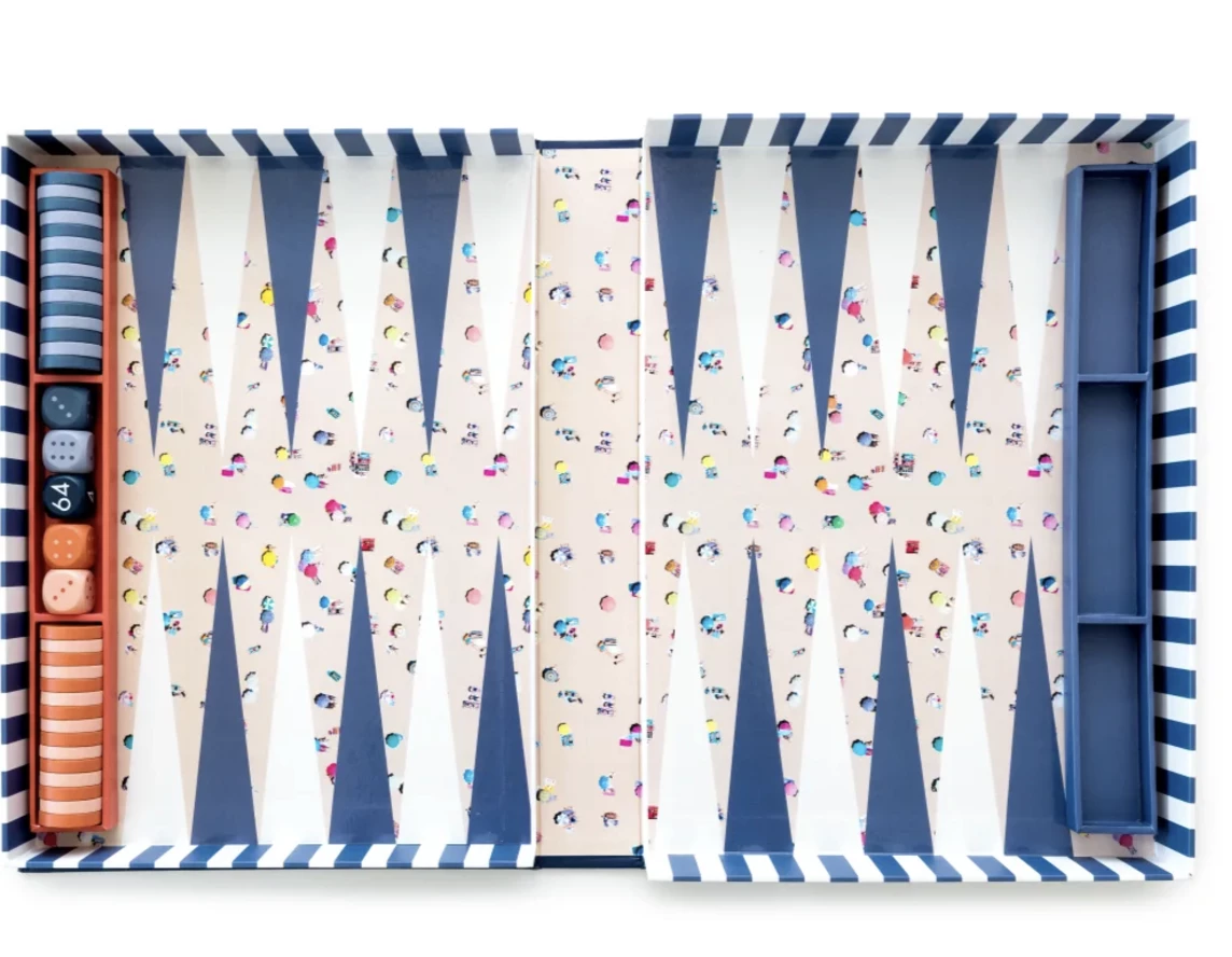 Chronicle Books GAMES & GADGETS BEACH BACKGAMMON BY GRAY MALIN