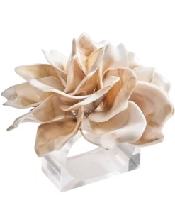 Kim Seybert DAHLIA NAPKIN RING IVORY | SET OF 4 THE TABLE