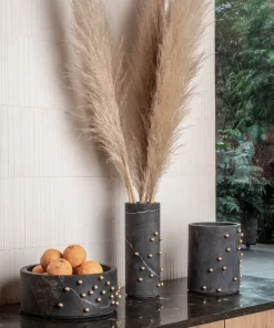 CDMX Design THE HOME CONFETTI MARBLE STUD VASES