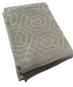 Alashan Cashmere DECAUX CASHMERE THROW SEA SALT & ASH