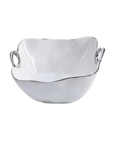 Pampa Bay SERVING HANDLE BOWL SILVER TRIM