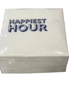 Print Appeal COCKTAIL NAPKIN PACK | HAPPIEST HOUR | ROYAL BLUE WINE & BAR