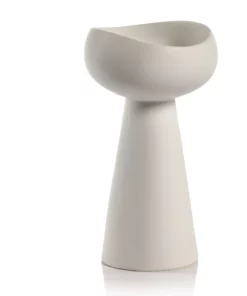 Zodax CANDLELIGHT LAGUNA TAPER PILLAR CANDLEHOLDER WHITE