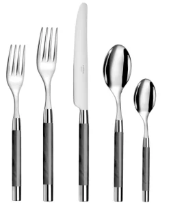 Capdeco/BIA Cordon Bleu CONTY 5-PIECE FLATWARE SET | GREY