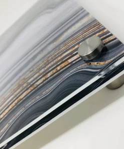 EYE CANDY RAISED SERVING BOARD | BLACK/GOLD SLICE JUDAICA