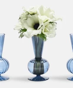 Kim Seybert THE HOME TESS BUD VASE SET/3 CADET BLUE