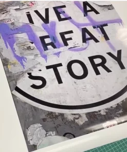 Allyson Monson LIVE A GREAT STORY GRAFFITI PLEXI ART | 26.5 X 40