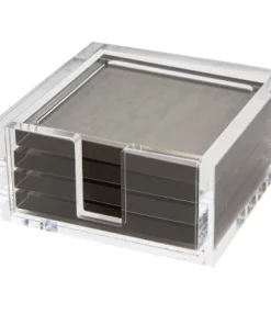 Tizo ACRYLIC COASTER SET SILVER