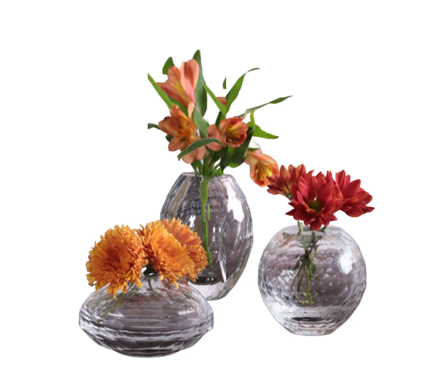 Beatriz Ball FACETED BUD VASE | CLEAR | SHORT THE HOME