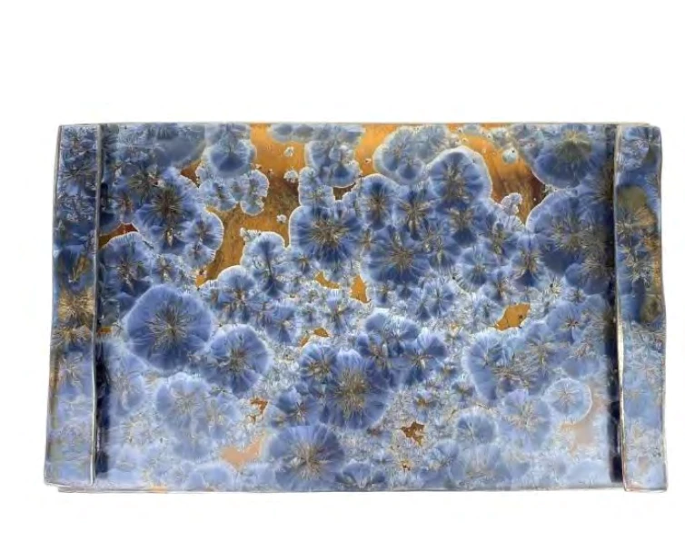 Michael Wainwright BOREALIS HANDLED SERVING TRAY | BLUE