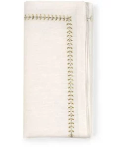 Kim Seybert THE TABLE HERRINGBONE NAPKIN GOLD & SILVER