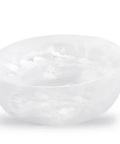 Nashi Home SERVING SWIRL RESIN ROUND BOWL | WHITE | VARIOUS SIZES