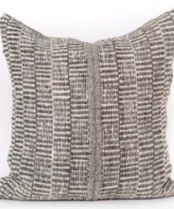 Treko PILLOWS MAKUN STRIPES PILLOW WHITE & GREY | 26x26