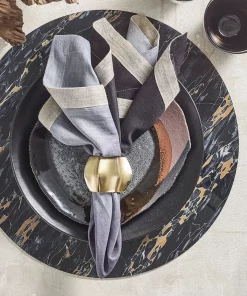 Kim Seybert MINERAL PLACEMAT BLACK THE TABLE