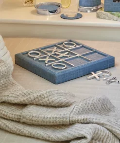 MARIPOSA HEATHER BLUE TIC TAC TOE SET