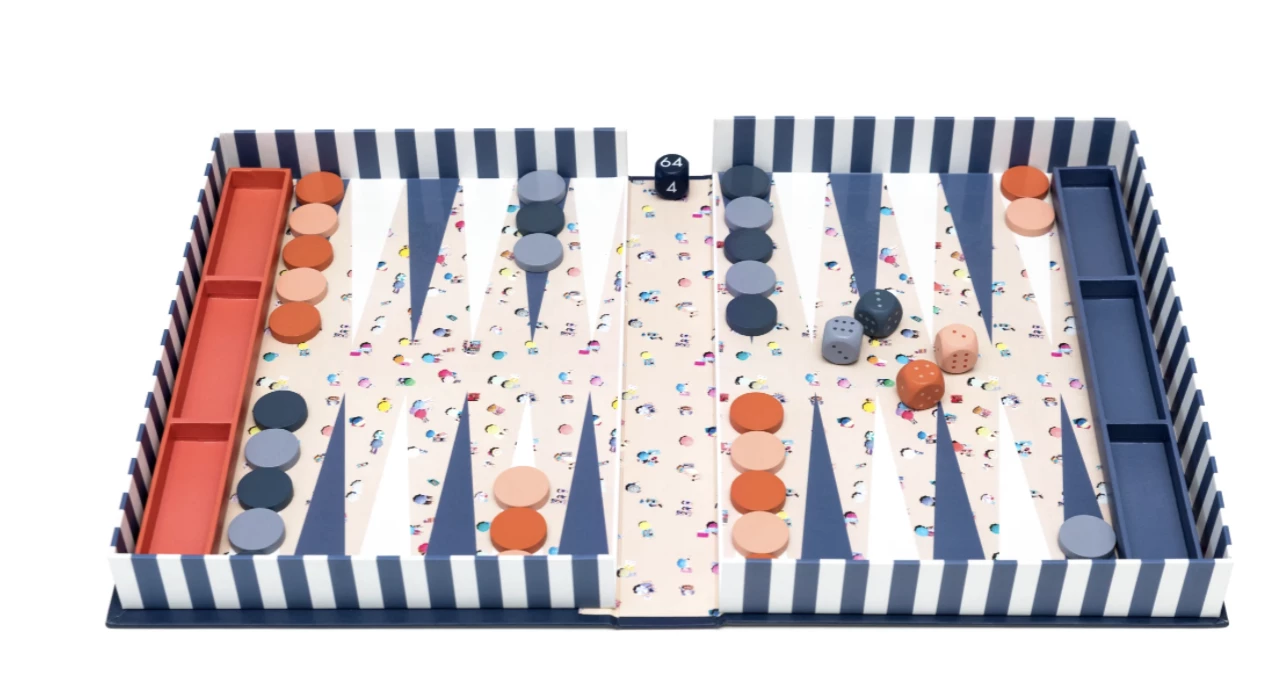 Chronicle Books GAMES & GADGETS BEACH BACKGAMMON BY GRAY MALIN