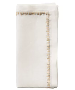 Kim Seybert FILAMENT NAPKIN WHITE & GOLD