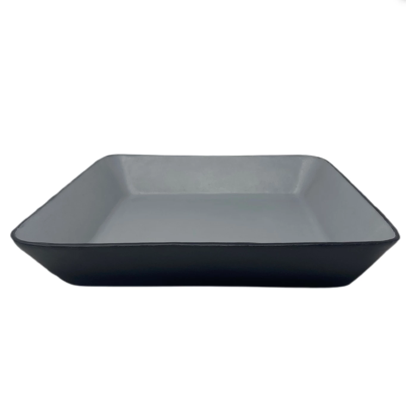 MooMoo Designs LEATHER SQUARE BOWLS GREY