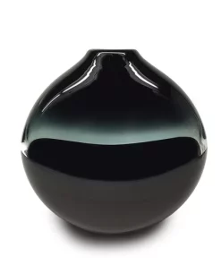 Siemon & Salazar SCURO FLAT VASE GREY & BLACK THE HOME
