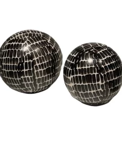 Sagebrook Home MARBLEIZED SPHERE SET THE HOME