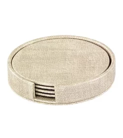 Bodrum WINE & BAR LUSTER COASTER SET WITH HOLDER