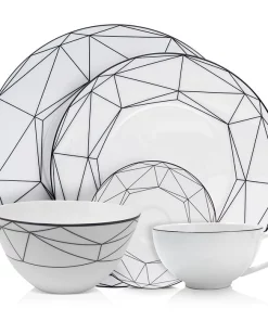 Kiyasa GEM CUT DINNERWARE | PROUNA | BLACK Or GOLD