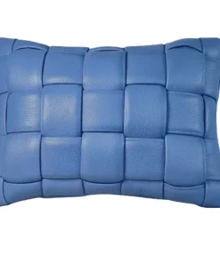 Koff WOVEN LEATHER PILLOW | DENIM | MINI