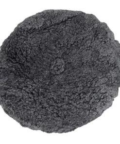 Natures Collection THE HOME SHEEPSKIN BUTTON PILLOW GREY