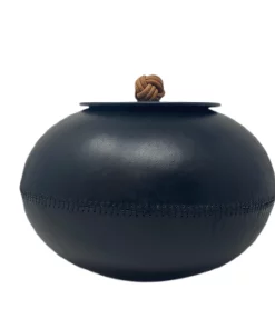 MooMoo Designs THE HOME LEATHER BOWLS WITH KNOT TOP